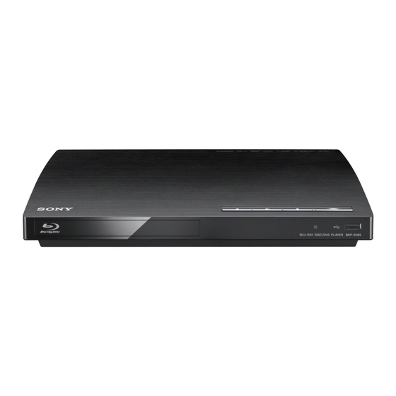 Sony BDP-S185 Manual De Instrucciones