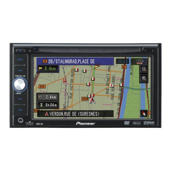 Pioneer AVIC-D3 Manuales