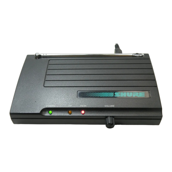 Shure T Serie Manual De Instrucciones