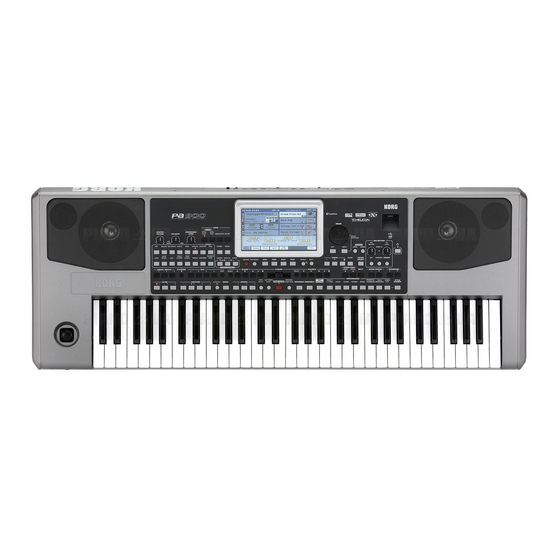 Korg PA900 Guía Rápida