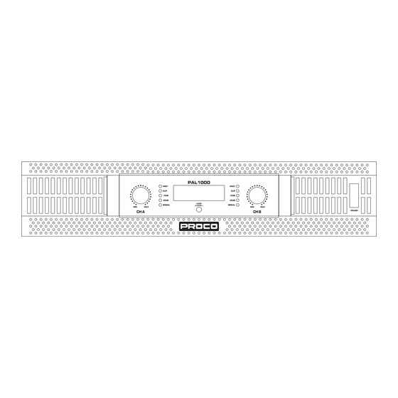 ProCo PAL1000 Manual Del Usuario