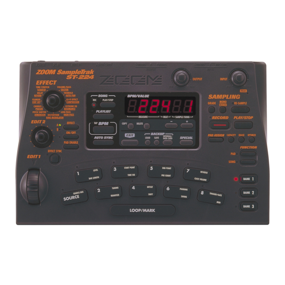 Zoom SampleTrak ST-224 Manual De Operación