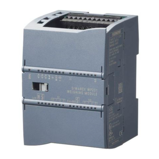 Siemens SIWAREX WP231 Manual De Producto