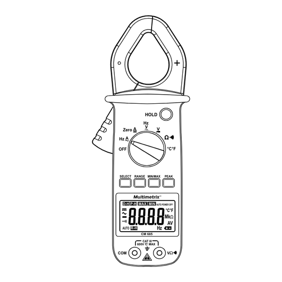 Multimetrix CM 660 Manual De Instrucciones