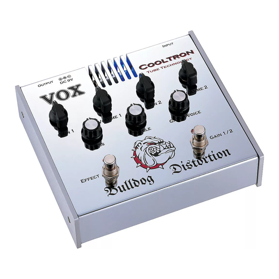 Vox COOLTRON Bulldog Distortion Manual Del Usuario