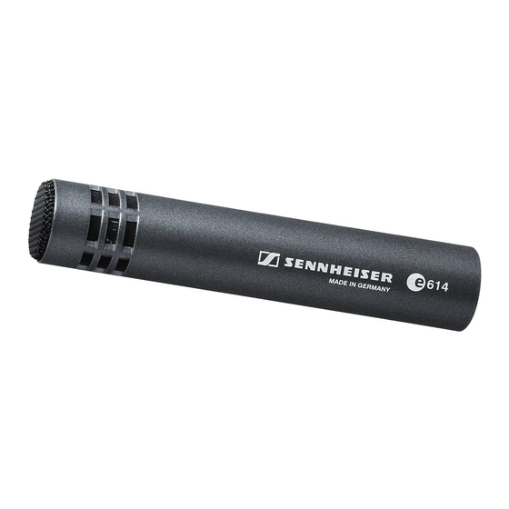Sennheiser Evolution e614 Instrucciones Para El Uso
