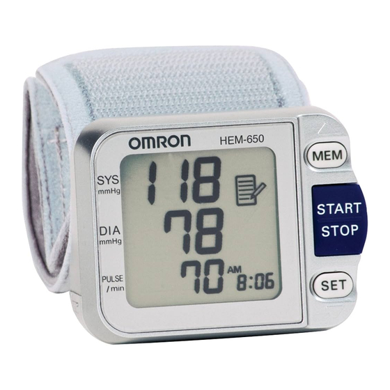 Omron HEM-650 Para Comenzar