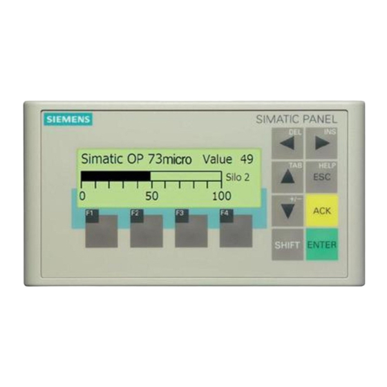 Siemens OP 73 Manuales