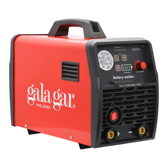 gala gar SMART 140 MMA BATTERY Manual Técnico De Instrucciones