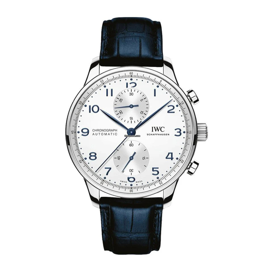 iwc PORTUGIESER CHRONOGRAPH 3714 Instrucciones De Manejo