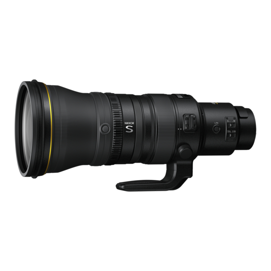 Nikon AF-S NIKKOR 400mm f/2.8 ED VR Manual Del Usuario