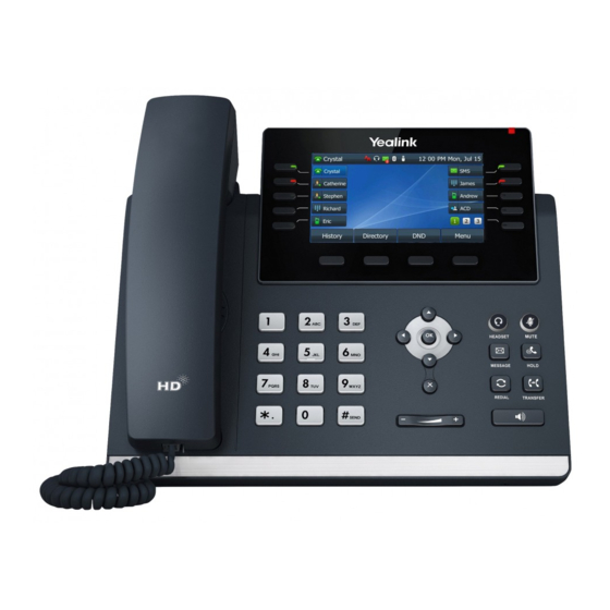 Yealink SIP-T46U Guia De Inicio Rapido