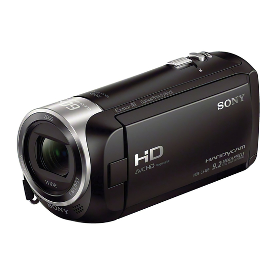 Sony HANDYCAM HDR-CX405 Manual De Instrucciones