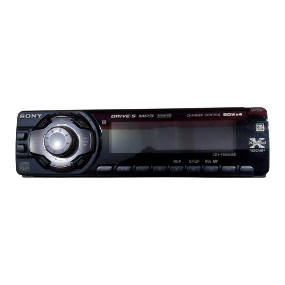 Sony CDX-F5510X Manual De Instrucciones