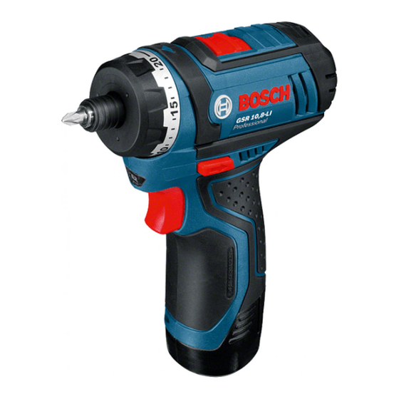 Bosch GSR 10,8-LI Professional Manual Original