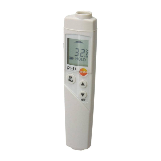testo 826-T1 Manual De Instrucciones