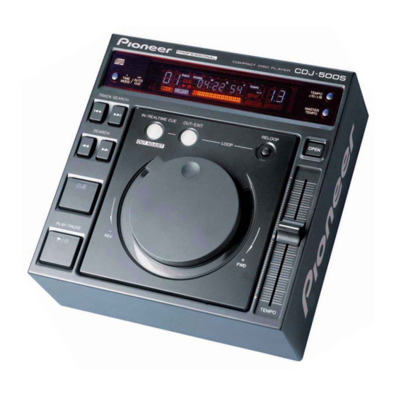 Pioneer CDJ-500S Manuales