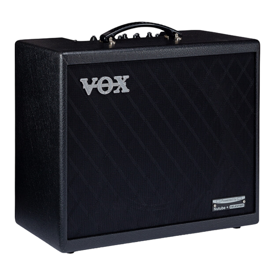 Vox Cambridge 50 Manual Del Usuario