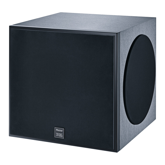 Magnat Cinema Ultra SUB 300-THX El Manual Del Propietario