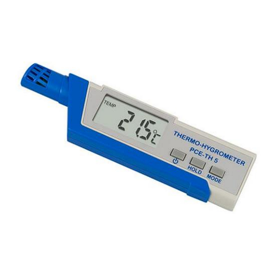 PCE Instruments PCE-TH 5 Instrucciones De Uso