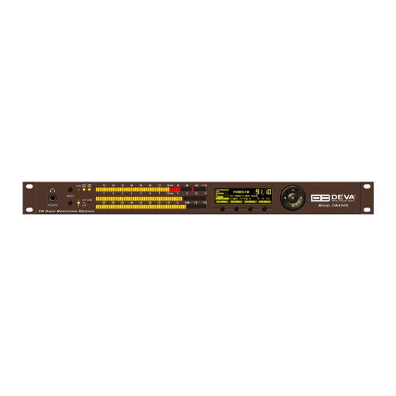 DEVA Broadcast DB4005 Manual De Instrucciones De Mantenimiento Y Operación