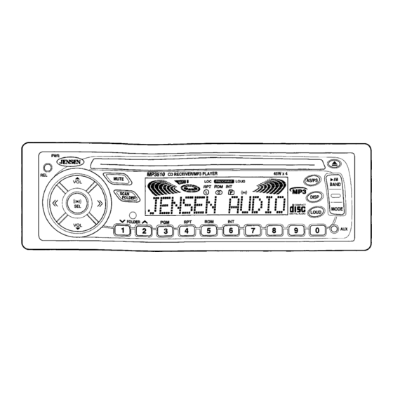 Jensen MP3510 Manual De Instrucciones