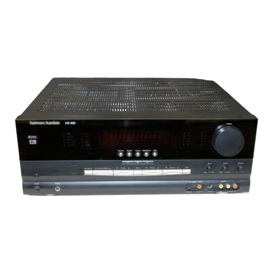 Harman Kardon AVR 4000 Manual Del Usuario