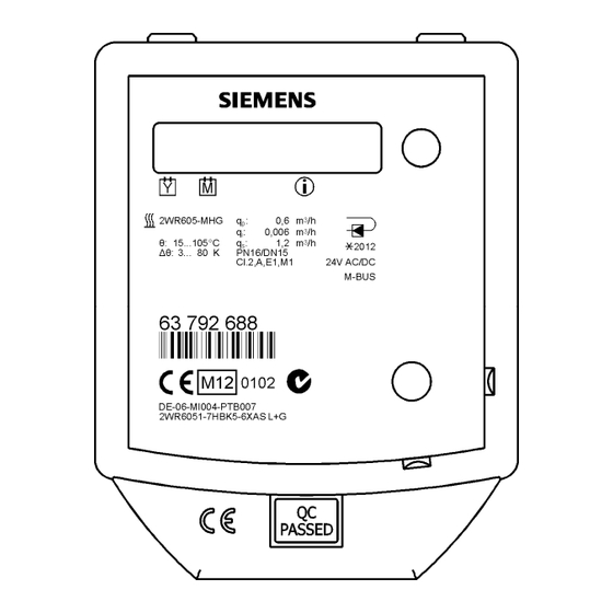 Siemens 2WR6 Serie Manual Del Usuario