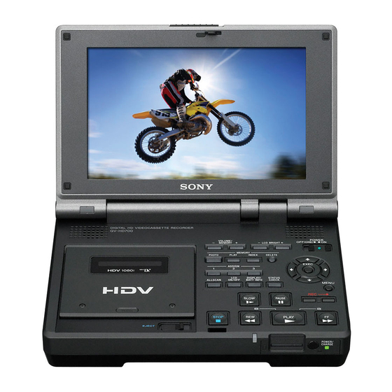 Sony GV-HD700 Manuales