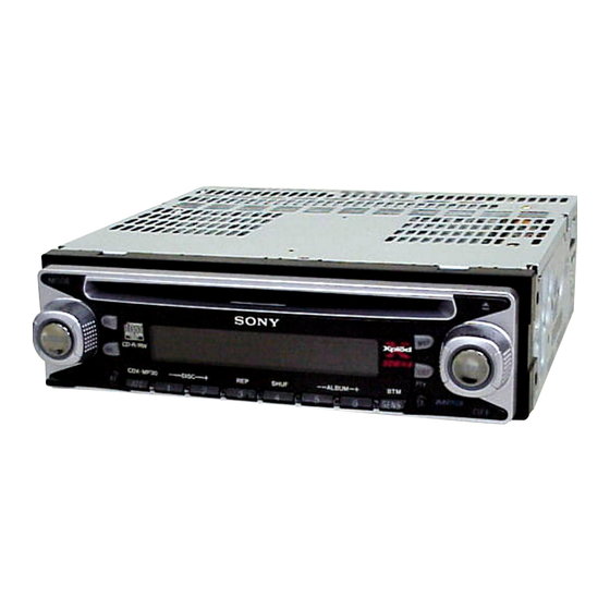 Sony CDX-MP30 Manual De Servicio