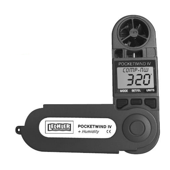 Lechler Pocketwind IV + Humidity Manual Del Usuario