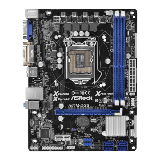 ASROCK H61M-DGS Manual Del Usuario