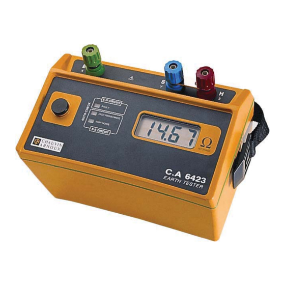 Chauvin Arnoux C.A 6423 Manual De Instrucciones