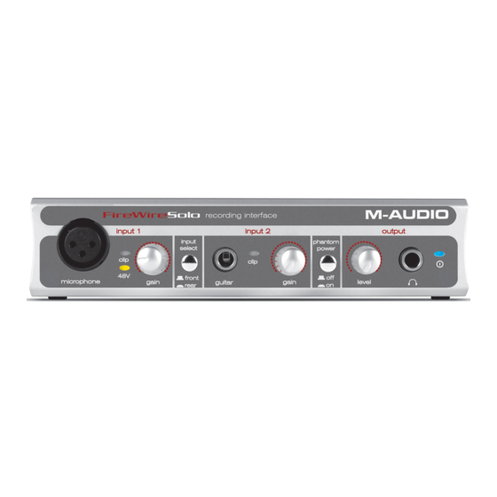 M-Audio FireWire Solo Manual Del Usuario