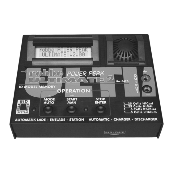 ROBBE POWER PEAK ULTIMATE 2 Manual De Uso