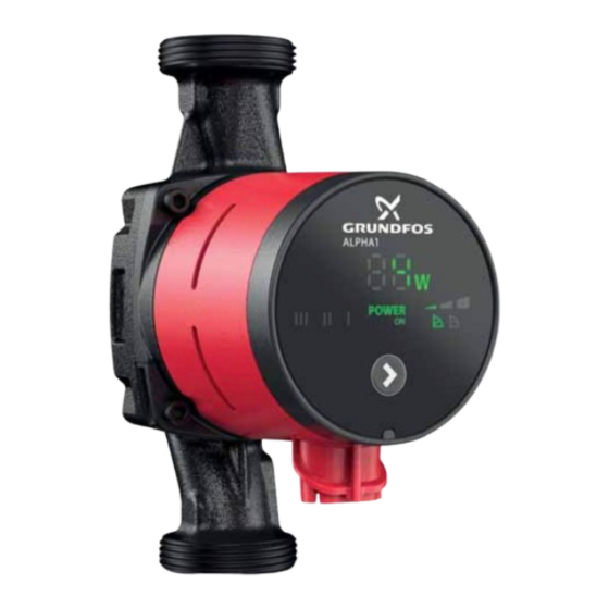 Grundfos ALPHA1 Instrucciones De Instalación Y Funcionamiento