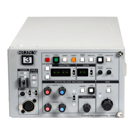 Sony CCU-TX50 Manual De Instrucciones