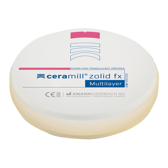 Amann Girrbach ceramill zolid Instrucciones De Uso