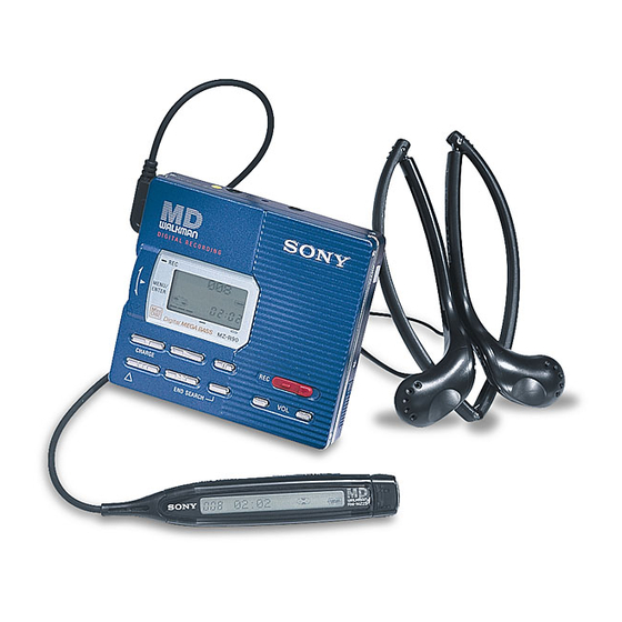 Sony MZ-R90 Manual De Instrucciones