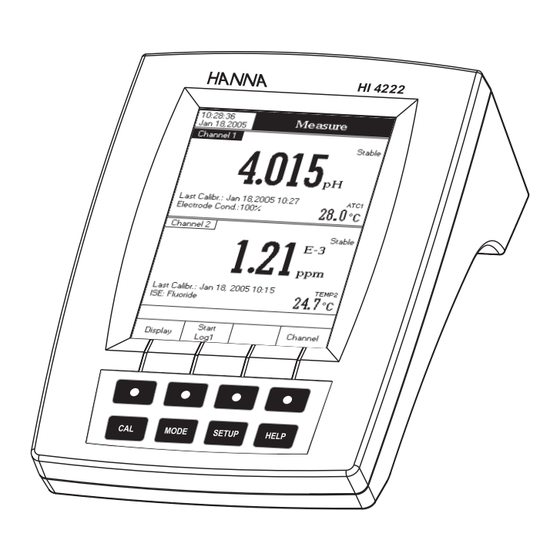 Hanna Instruments HI 4221 Manual De Instrucciones
