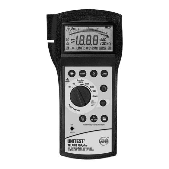 BEHA UNITEST TELARIS ISO plus Manual De Instrucciones