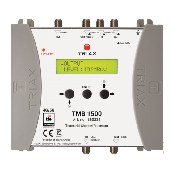 Triax TMB 1500 Manuales