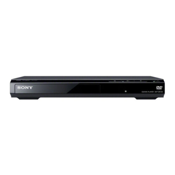 Sony DVP-SR120 Guía De Referencia