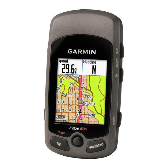 Garmin EDGE 605 Manual Del Usuario