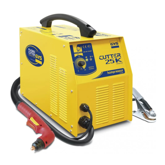 GYS PLASMA CUTTER 25 K Manual Del Usuario