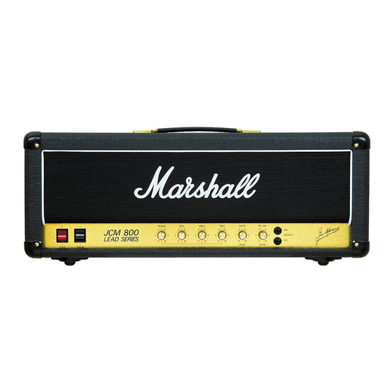 Marshall JCM 800 Serie Manuales