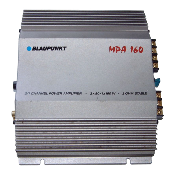 Blaupunkt MPA 160 Manuales