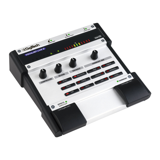 DigiTech VOCALIST LIVE 2 Manual De Instrucciones