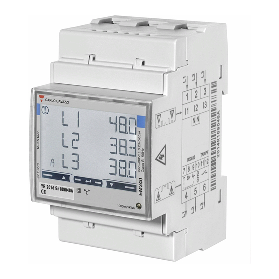 CARLO GAVAZZI EM340 Manuales