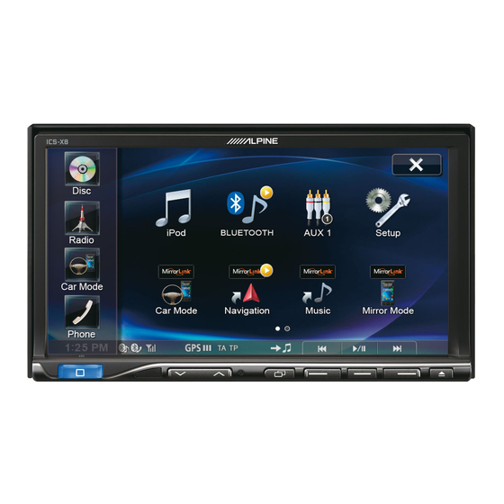 Alpine ICS-X8 Manual De Instrucciones